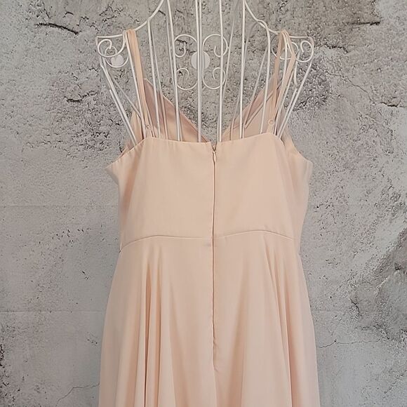 Lulus Full Length Gown Pale Peach Womens Size L - Picture 6 of 11